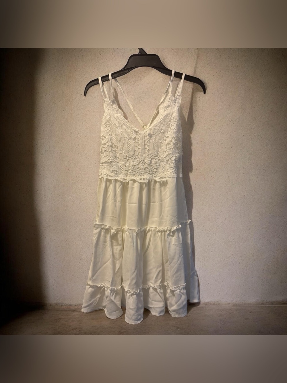 Feager White Lace Mini Dress